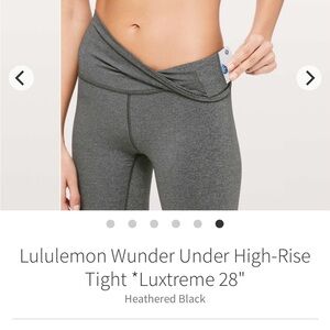 Lululemon Athletica Heathered Black Leggings
